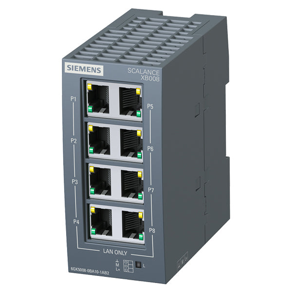 6GK5008-0BA10-1AB2 | Siemens SCALANCE XB008 Unmanaged Ethernet Switch